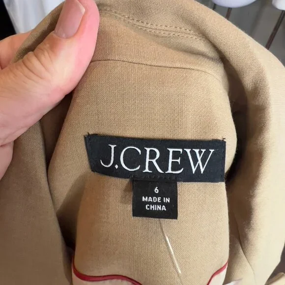 J.Crew $258 Madelyn Blazer Four Season Stretch Hthr Saddle Size 6 CC289 - Picture 10 of 12